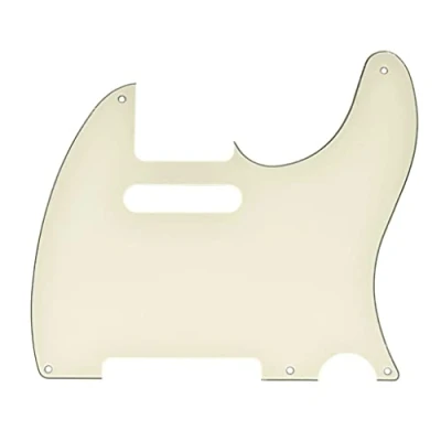 Image of KAISH American Vintage 5 Hole Tele Pickguard TL Guitar Pick Guard Scratch Plate for Tele/Telecaster Aged White 3 Ply