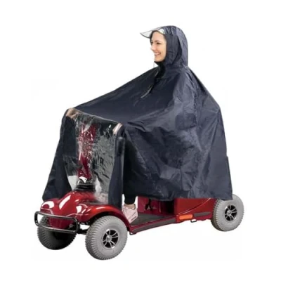 Image of Mobility Scooter Rain Cover Universal Large Waterproof Poncho Windproof Cape Raincoat for Electric Scooters and Wheelchair Outdoor Activities