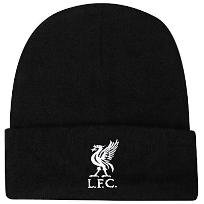 Image of LFC Official Liverpool Football Fans Bronx Hat with Embroidered Crest (100% Acrylic) Black