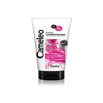 Image of Cameleo Pink Effect Conditioner with Grapefruit Extract for Blonde, Bleached, Red &amp; Dyed Hair Soft Shine Rose Highlights No Parabens, Salt 200 ml