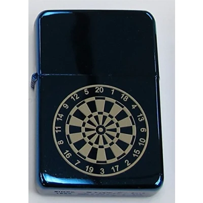 Image of Lucy G BLUE DARTS DARTBOARD 17 PERSONALISED STAR PETROL LIGHTER IN GIFT TIN ENGRAVED FREE OF CHARGE