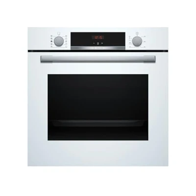 Image of Bosch HQA534BW3B Series 4 Built In Single Oven with added steam function White