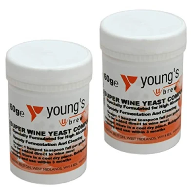 Image of 2X Super Wine Yeast Compound 60g 50L/10 Gallon Youngs Home Brew Making
