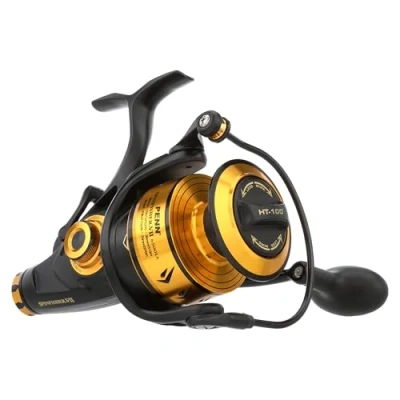 Image of PENN Spinfisher VII Live Liner Spinning Reel, Fishing Sea Reel With IPX5 Sealing That Protects Against Saltwater Ingression, Caters for different Species, Unisex, Black Gold, 4500