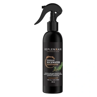 Image of Replenhair Rice Water Rosemary Hair Growth Spray Leave In Conditioner Infused with Oil for Growth, Moisturiser Bottle Reduces Fall, Dandruff &amp; Promotes Thicker 250ml