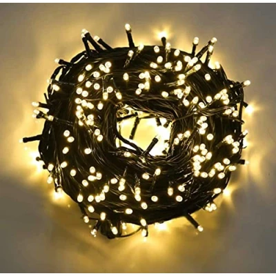 Image of SHATCHI 400 LEDs Fairy String Lights Warm White Indoor/Outdoor Christmas Tree/Home/Party/Wedding/Garden Decorations Green Cable 8 Modes Mains Powered Memory Auto Timer