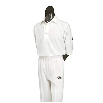 Image of Gunn &amp; Moore Unisex Maestro Cricket Trousers, White, Medium To Fit Waist 33 34 EU