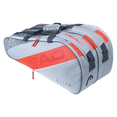 Image of HEAD Elite 9R racket bag, Grey/Orange, One Size