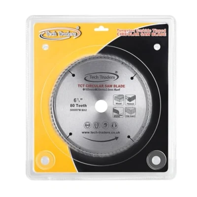 Image of TCT Circular Fine Cutting Wood Saw Blade 165mm x 20mm (16mm Ring) 80 Teeth Compatible with Bosch Makita etc