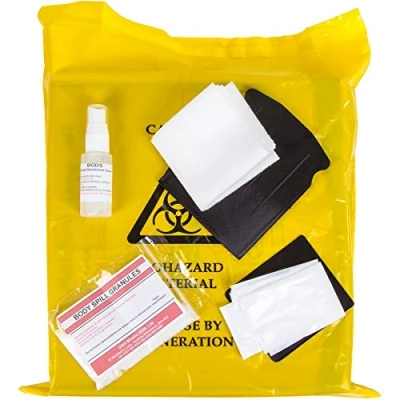 Image of Medical Body Spill Clean Up Kit Safe Removal &amp; Disinfection Of Blood, Vomit, Urine Bodily Fluids