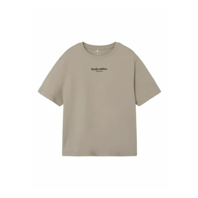 Image of NAME IT Boy&#039;s NKMBRODY SS NREG TOP NOOS T Shirt, Pure Cashmere/Print:W. Black Print,
