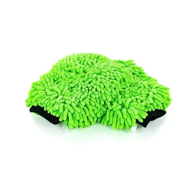 Image of The Rag Company Premium Chenille Microfiber Knobby Wash Mitts Perfect for Car Washing and Detailing; Scratch Free, Lint Double Sided, Plush, Absorbent; Lime Green (2 Pack)