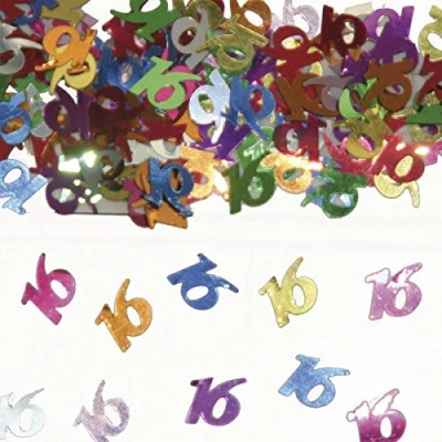 Image of Folat Party Confetti Number 16 Multi colors