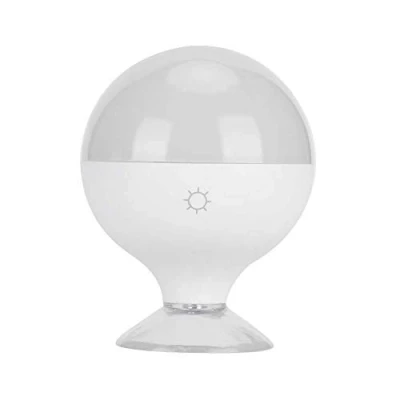 Image of Makeup Light Bulb with Suction Cup Base, Rechargeable, Adjustable Colors, Stepless Dimming, Easy to Install, for Mirror, Vanity, Bathroom, Green (White)