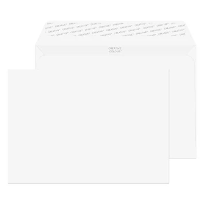 Image of Blake Creative Colour C5 162 x 229 mm 120 gsm Peel &amp; Seal Wallet Envelopes (45350) Ice White Pack of 25