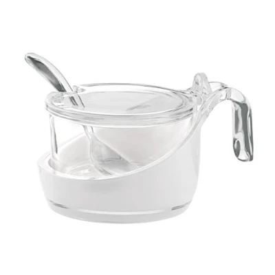Image of Guzzini Glam/Vintage, Two Tone Parmesan Server with Teaspoon Transparent, 13,8 x 10 h8 cm 200 cc 24890000