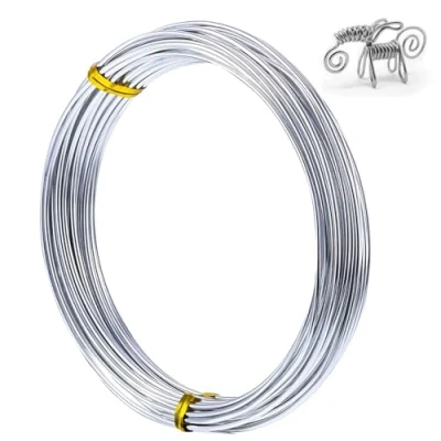 Image of 30M Aluminum Craft Wire, 1mm Bendable Metal Wire for Sculpting, Bike Modelling Skeleton Crafting Floral Making, Jewelry Weaving and Wrapping