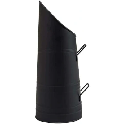 Image of Heavy Duty Anthracite 22&quot; Coal Hod, Bucket Scuttle Black Bronze Galvanised for Fireplace Fire Side (Black Hod)
