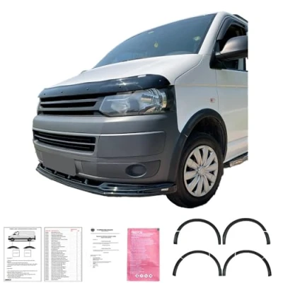 Image of Oneway Set wheel Arch Trims compatible with Volkswagen Transporter T5/T5.1 2003 2015 (Short &amp; Long base) Matt black