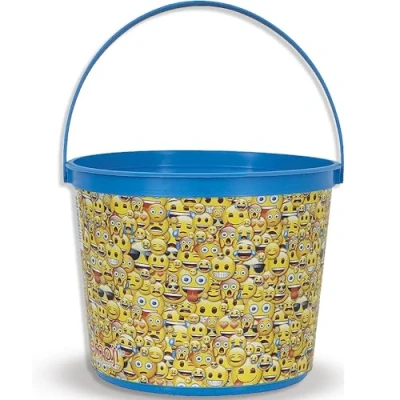 Image of Multicolor Emoji Favor Container (15cm x 12cm) 1 Piece Fun and Colorful Party Keepsake Box for Kids Adults