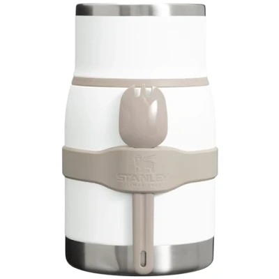 Image of STANLEY 10 10835 024 The Adventure to Go Food Jar + Spork, Stainless Steel, Frost
