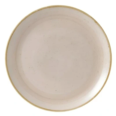 Image of 6x Churchill Stonecast Nutmeg Cream Coupe Evolve Plate 12 3/4&quot;