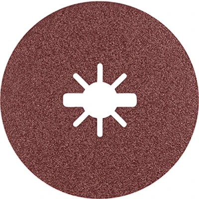 Image of Bosch 25x EXPERT R781 Prisma Ceramic X LOCK Fibre Discs (for Steel, Stainless steel sheets, Ø 115 mm, Grit 60, Professional Accessory Small Angle Grinder)