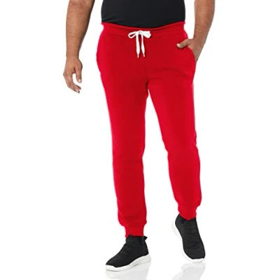 Image of Southpole Men&#039;s 1570 Basic Active Fleece Jogger Sweatpants, Red (A), Medium