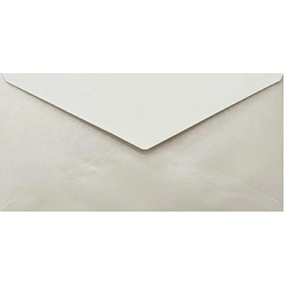 Image of Netuno 25 Long Cream Pearlescent envelopes DIN DL 110x220mm 4.33x8.66″ 125gsm Sirio Pearl Oyster Shell gummed Pointed Flap no Window Shimmer Metallic for Wedding Invitations Greeting Cards Christmas