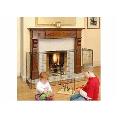 Image of Fireside Extending Nursery Child Safety Fireguard Black