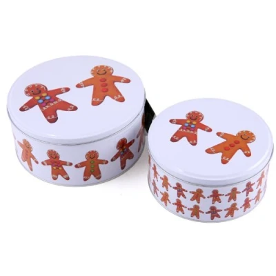 Image of Set of 2 Small &amp; Large GINGERBREAD MAN Cake Tins