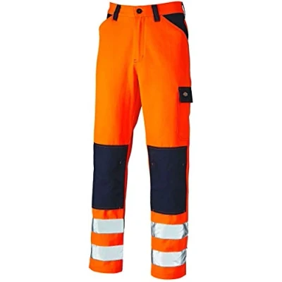 Image of Dickies&#039; Everyday Hi Vis Trousers (Orange/Navy, UK 36R FR 46R DE 52)