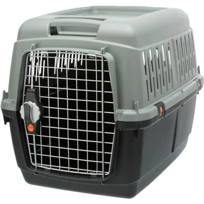 Image of Trixie Giona Be Eco Transport Box Grey/Anthracite 50 x 70 51 cm Dog &amp; Cat Carrier Small to Medium Pets Air Travel Land