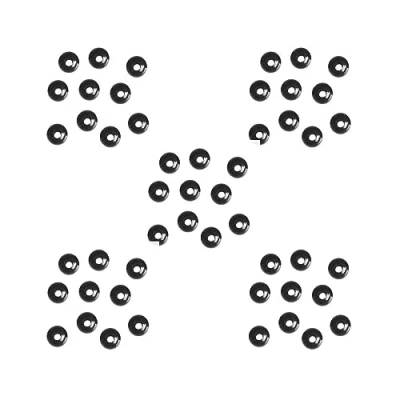 Image of 5 Set 10 Pieces Black Plastic Elastic Shock Cord Rope Toggle Ball End Lock Stopper
