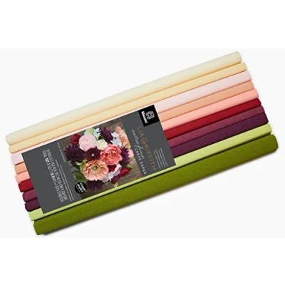 Image of Lia Griffith Extra Fine Crepe Paper Folds Rolls, 10.7 Square Feet, Assorted Colors (LG11018), 50 x 200cm
