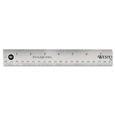 Image of Westcott Stainless Steel Ruler, 15 Inch (10416)