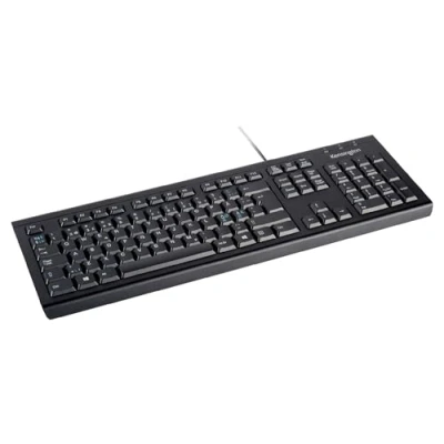 Image of Kensington wired Keyboard for PC, Laptop, Desktop, Computer, notebook. USB compatible with Dell, Acer, HP, Samsung and more, UK layout Black (1500109)