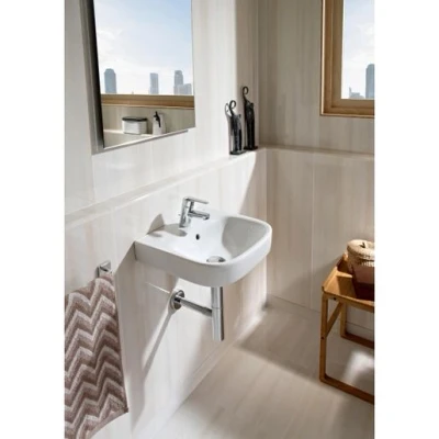 Image of Roca Debba Wall Hung 1 Taphole Basin 450 X 370mm White A32599700U