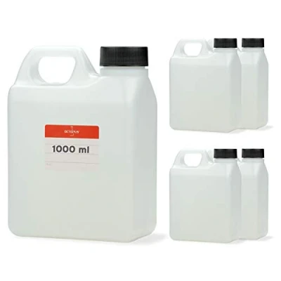 Image of Octopus 5x 1000 ml canisters, 1 litre water canisters Camping, empty plastic for food, oils or chemicals, made of HDPE