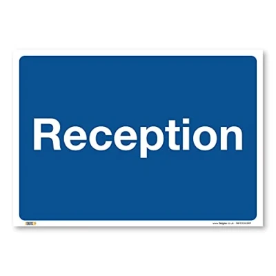 Image of Reception, A3 420x297mm, PVC Rigid Plastic, Deliveries access, Warehouse, Shool, Office Information Safety Signs