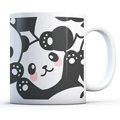 Image of Cute Panda Bears Drinks Mug Cup Kitchen Birthday Office Fun #12364