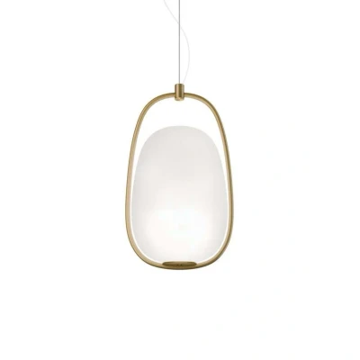Image of Kundalini Lannà hanging lightwith brass frame