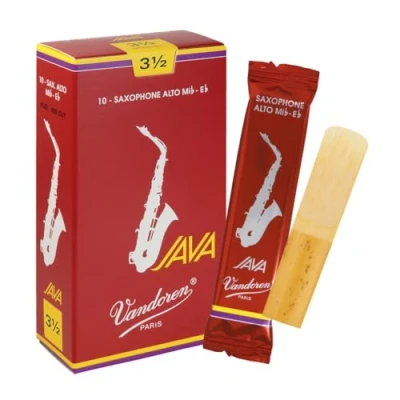 Image of Vandoren &quot;Java Red&quot; Alto saxophone reeds, box of 10 Strength 3,5