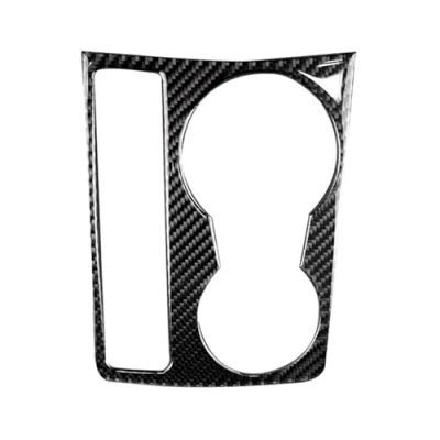 Image of Car Trim Interior For A4 B8 A5 2009 2010 2011 2012 2013 2014 2015 Carbon Fiber Center Console Water Cup Holder Cover Sticker Decoration