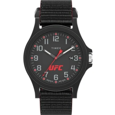 Image of Timex Ufc Apex Mens Black Watch TW2V55000 Fabric One Size