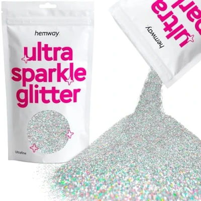 Image of Glitter Silver Holographic Ultra Sparkle Sequins Nail Face Festival Christmas Halloween Makeup 100g / 3.5oz