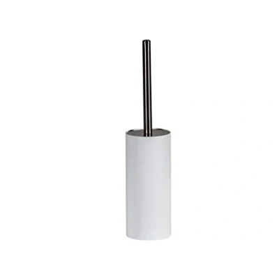 Image of Showerdrape Alto White Resin Bathroom Toilet Brush Holder