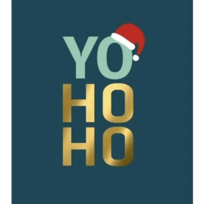 Image of Christmas Card, Funny Card For Her, Him, Happy gold foiled