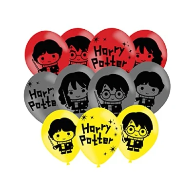 Image of Amscan 9905196 Harry Potter Birthday Party 11&quot; Latex Balloons Multicolor, 6 Pack