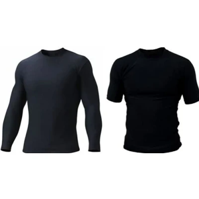 Image of Certified Grappler Rash guard Vest Black Short Sleeve &amp; Full Body Armour (Small, Sleeves)